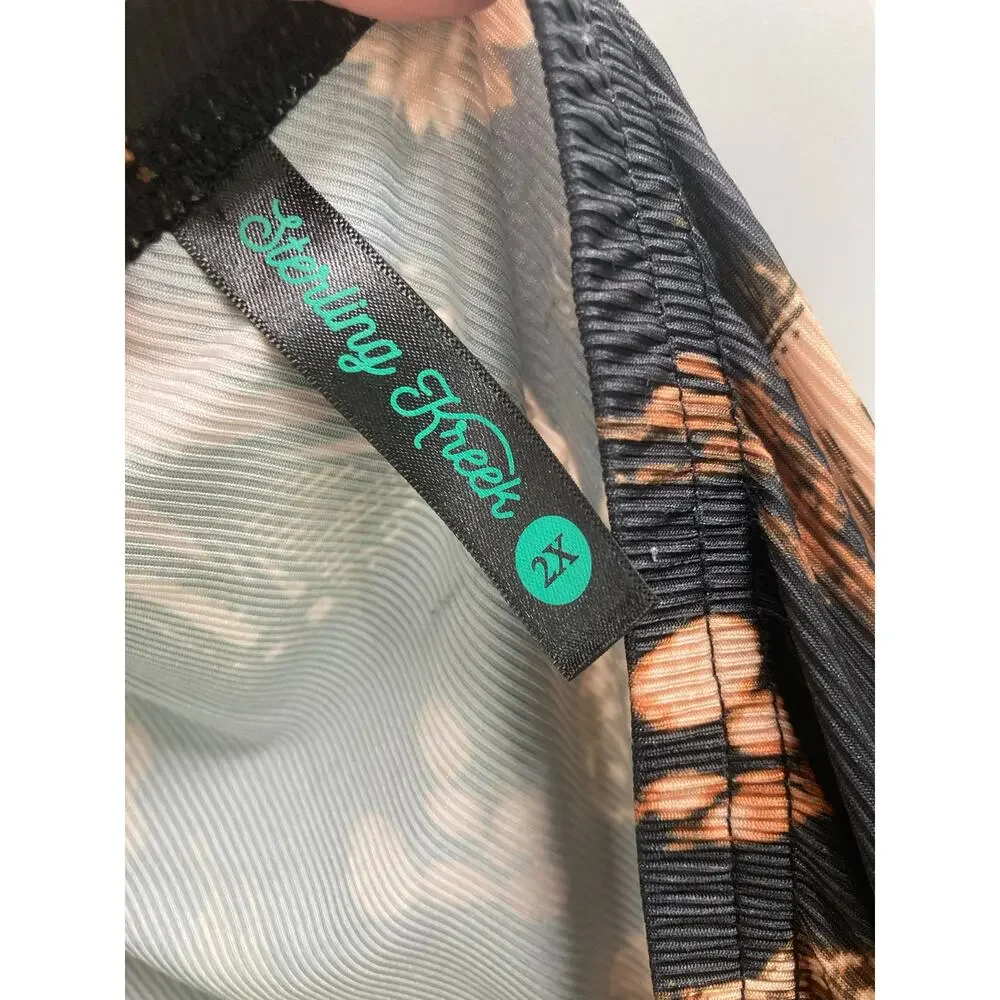 Sterling Kreek Not My First Rodeo Western Print One Shoulder Blouse Women’s 2X - Picture 8 of 9